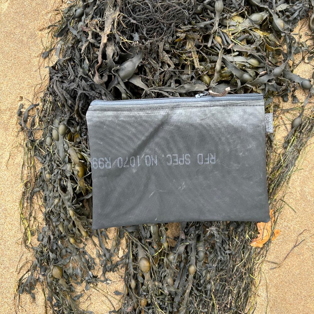 A5 Pouch Upcycled Life Raft | Black Rubber | Britton SCOTLAND