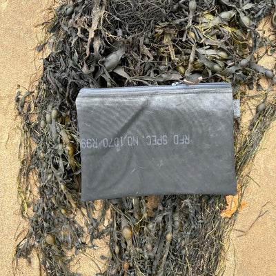 A5 Pouch Upcycled Life Raft | Black Rubber | Britton SCOTLAND