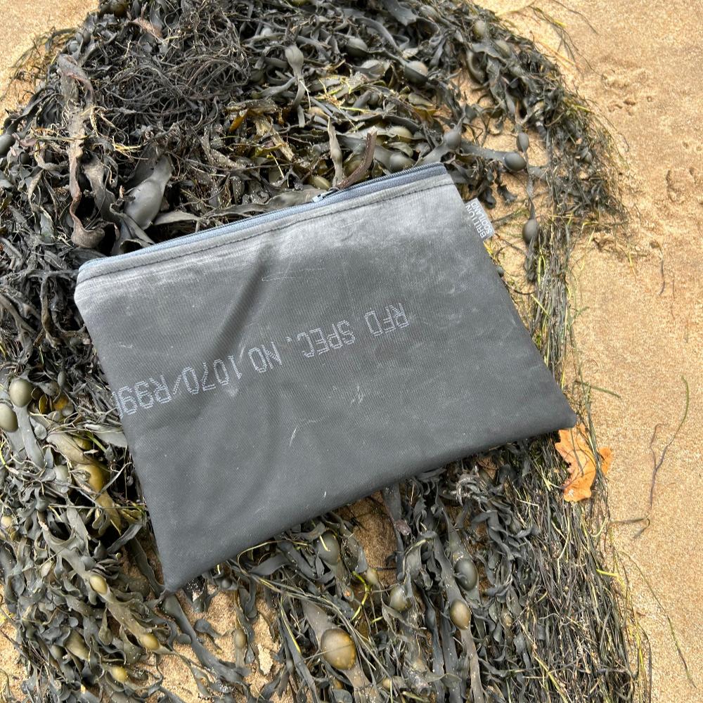 A5 Pouch Upcycled Life Raft | Black Rubber | Britton SCOTLAND