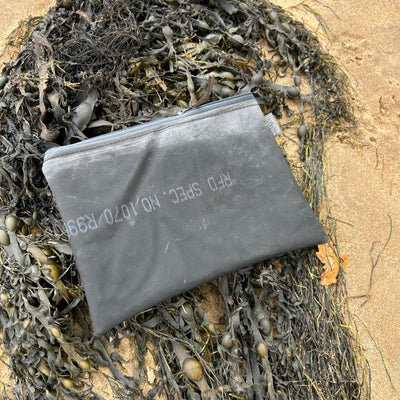 A5 Pouch Upcycled Life Raft | Black Rubber | Britton SCOTLAND