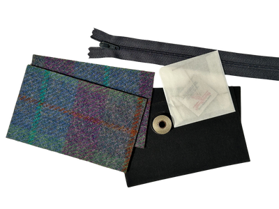 Harris Tweed Highland Cow Design Coin Purse Craft Kit | Britton SCOTLAND