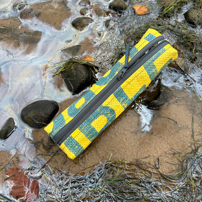 Builders Bag Slim Pencil Case | Yellow | Britton SCOTLAND