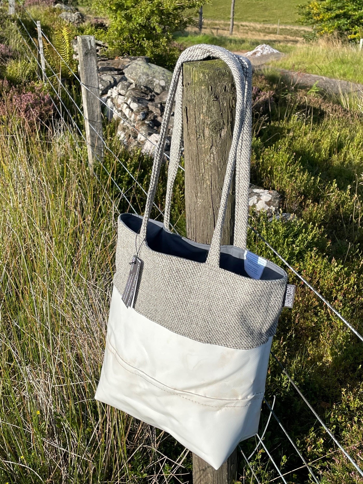 Harris Tweed Atmosphere Upcycled Tweed Tote | Britton SCOTLAND