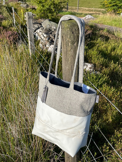 Harris Tweed Atmosphere Upcycled Tweed Tote | Britton SCOTLAND