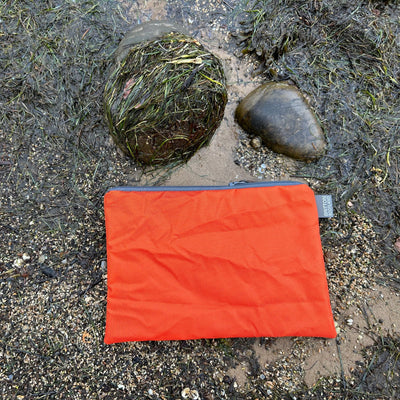 A5 Pouch Upcycled Life Raft | Orange Coated Polyester