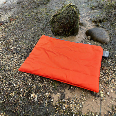 A5 Pouch Upcycled Life Raft | Orange Coated Polyester