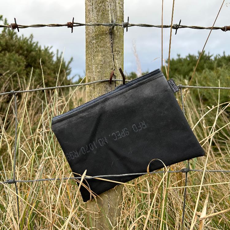 A5 Pouch Upcycled Life Raft | Black Rubber