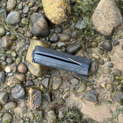 Life Raft Slim Pencil Case | Black Rubber | Britton SCOTLAND
