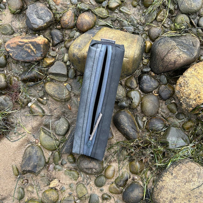 Life Raft Slim Pencil Case | Black Rubber | Britton SCOTLAND