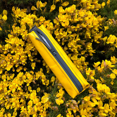 Life Raft Slim Pencil Case | Yellow PVC | Britton SCOTLAND