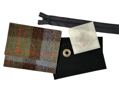 Harris Tweed Highland Cow Design Coin Purse Craft Kit | Britton SCOTLAND