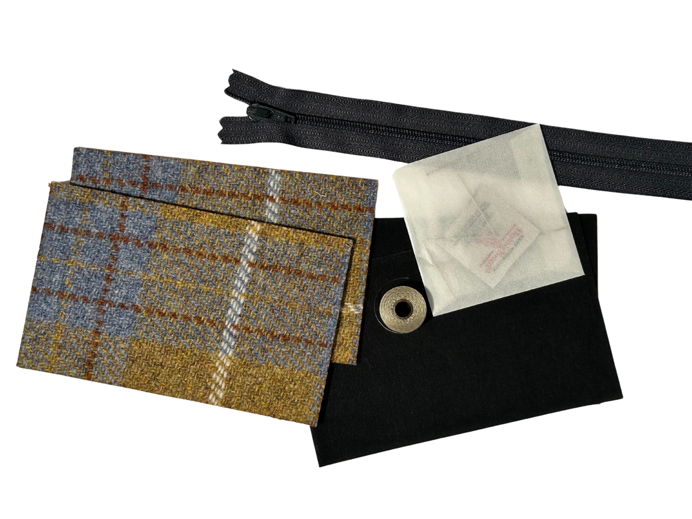 Harris Tweed Highland Cow Design Coin Purse Craft Kit | Britton SCOTLAND