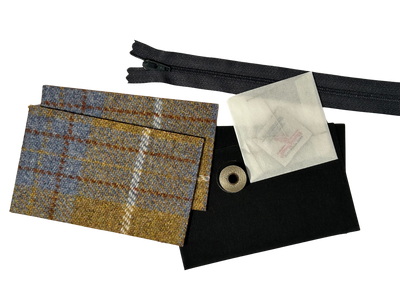 Harris Tweed Highland Cow Design Coin Purse Craft Kit | Britton SCOTLAND