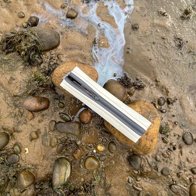 Offshore PVC Slim Pencil Case | White PVC | Britton SCOTLAND