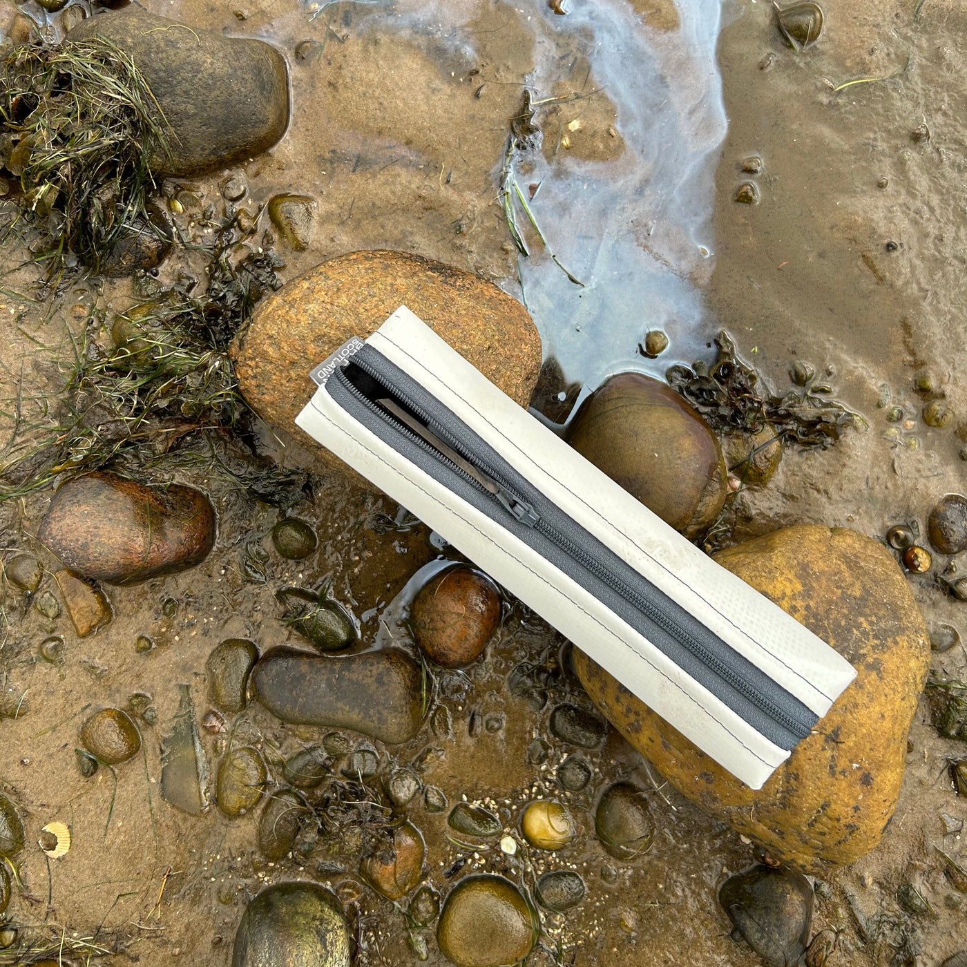 Offshore PVC Slim Pencil Case | White PVC | Britton SCOTLAND