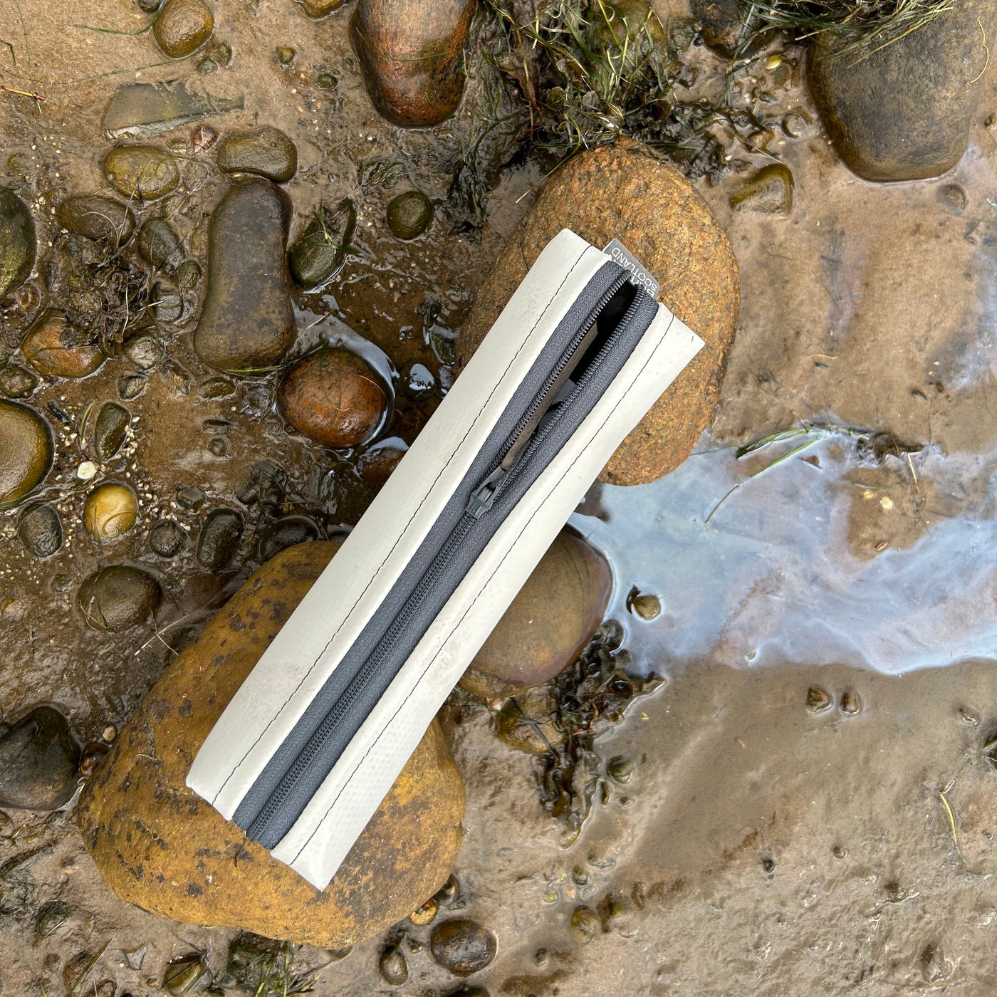 Offshore PVC Slim Pencil Case | White PVC | Britton SCOTLAND