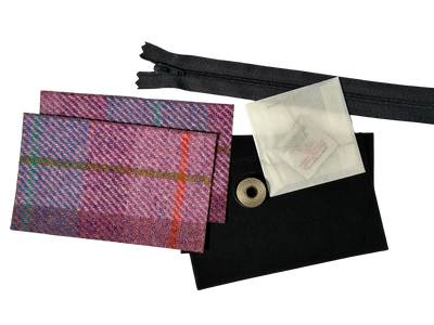 Harris Tweed Highland Cow Design Coin Purse Craft Kit | Britton SCOTLAND