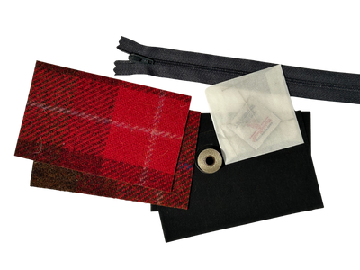 Harris Tweed Highland Cow Design Coin Purse Craft Kit | Britton SCOTLAND