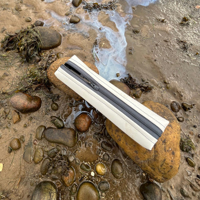 Offshore PVC Slim Pencil Case | White PVC | Britton SCOTLAND