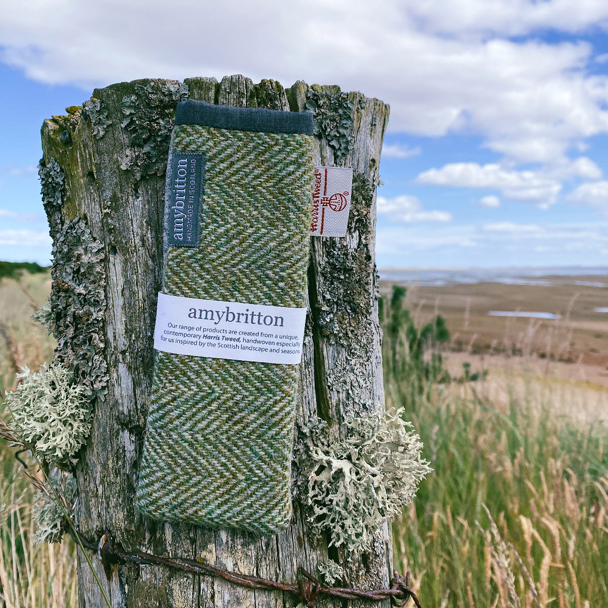 Harris Tweed Landscape Slim Glasses Case | Britton SCOTLAND