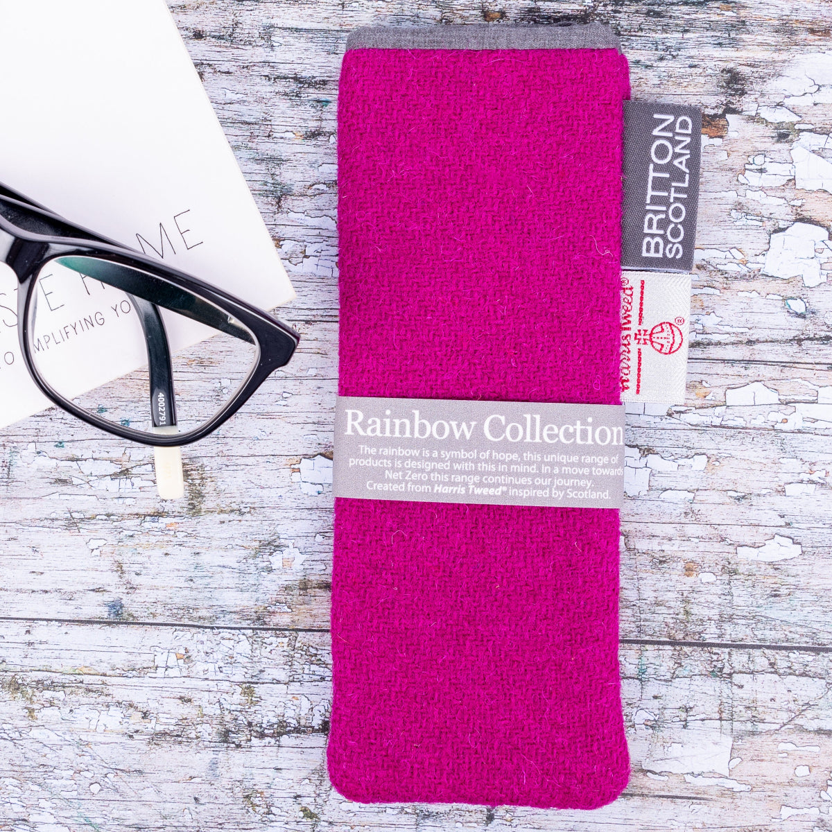 Harris Tweed Rainbow Range Slim Glasses Case | Britton SCOTLAND