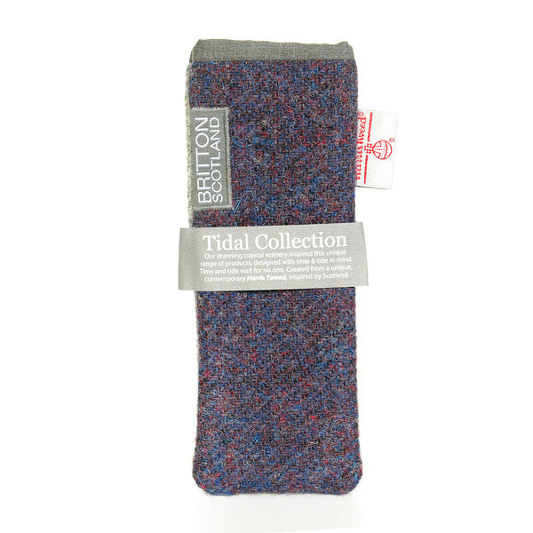 Harris Tweed Tidal Range Slim Glasses Case | Britton SCOTLAND