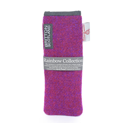 Harris Tweed Rainbow Range Slim Glasses Case | Britton SCOTLAND