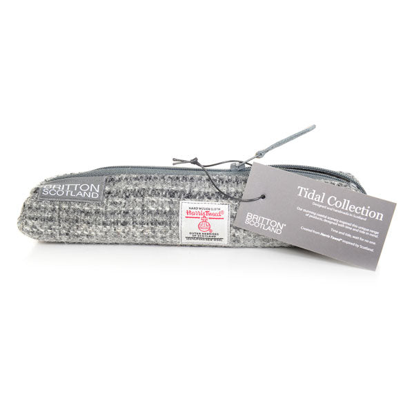 Harris Tweed Tidal Range pink  Slim Pencil Case | Britton SCOTLAND