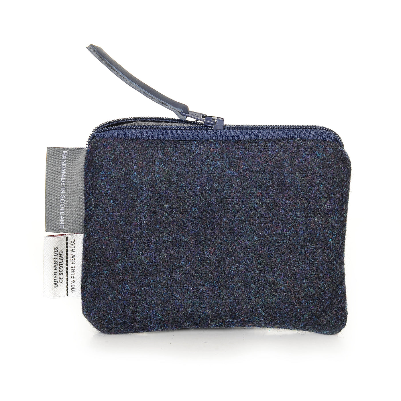 Harris Tweed Weather Range Card Purse deep blue sea | Britton SCOTLAND