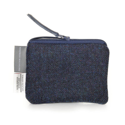 Harris Tweed Weather Range Card Purse deep blue sea | Britton SCOTLAND