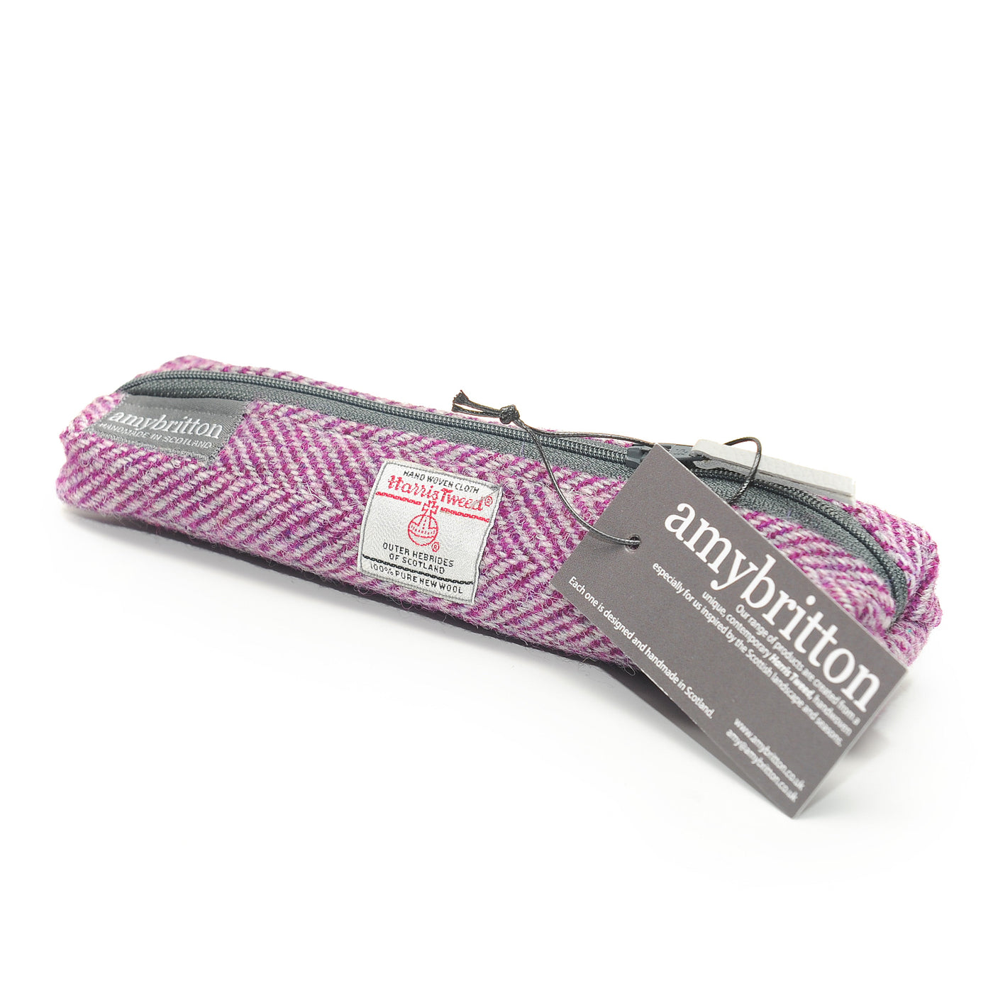 Harris Tweed Landscape Slim Pencil Case | Britton SCOTLAND